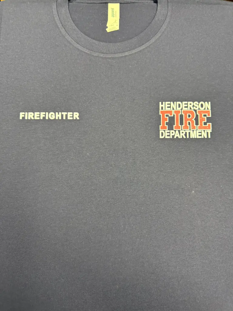 HFD DUTY Cotton Long Sleeve Athletic Fit T-Shirt (Small, Firefighter)